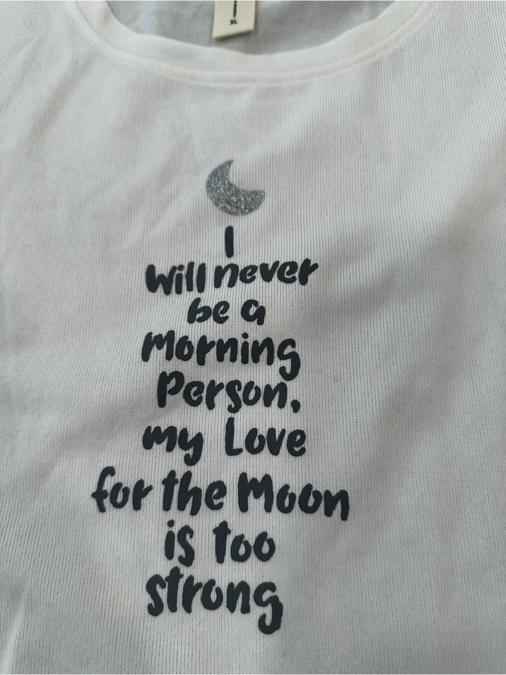 HUE Cream Labeled Casual Top - Black Print - Picture 9 of 10